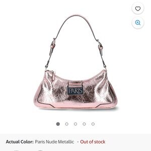 Paris Hilton Women's Onyx Long Baguette Bag, Paris Nude Metallic